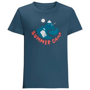 Jack Wolfskin Summer Camp T K 176, dark sea Dětské funkční triko