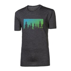 PROGRESS HRUTUR "FOREST" short sleeve merino T-shirt XL šedý melír