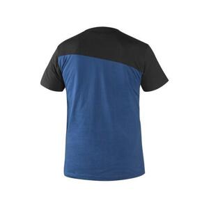 Tričko CXS OLSEN, krátký rukáv, modro-černé, vel. 4XL, XXXXL