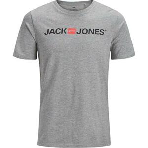 Jack&Jones Pánské triko JJECORP Slim Fit 12137126 Light Grey Melange M