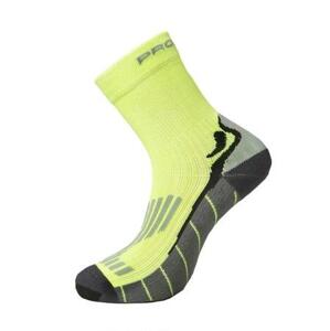 Progress ponožky RUNNING HIGH SOX fluoritové 3-5, 35 - 38, reflexní, žlutá/šedá