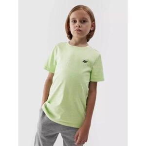 4F Chlapecké bavlněné tričko light green 152