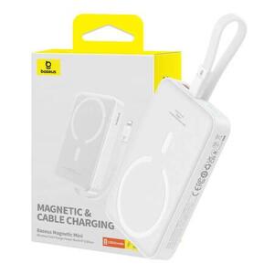 Powerbank Baseus Magnetic Mini 10000mAh, USB-C 20W MagSafe (white)