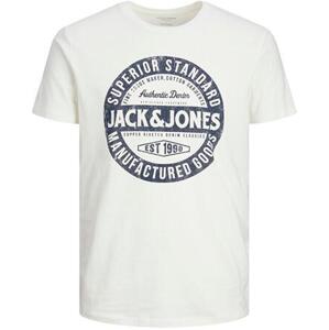Jack&Jones Pánské triko JJEJEANS Standard Fit 12232972 Cloud Dancer XL