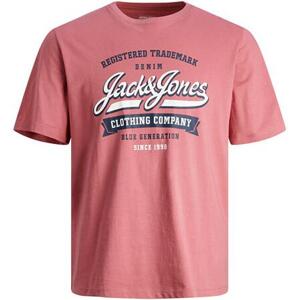 Jack&Jones Pánské triko JJELOGO Standard Fit 12246690 Mesa Rose L