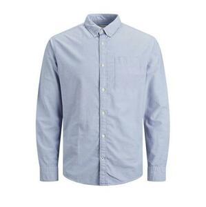 Jack&Jones PLUS Pánská košile JJEOXFORD Slim Fit 12190444 Cashmere Blue 5XL