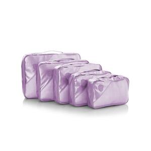Heys Metallic Packing Cube Lilac 5 kusů