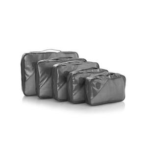 Heys Metallic Packing Cube Charcoal 5 kusů