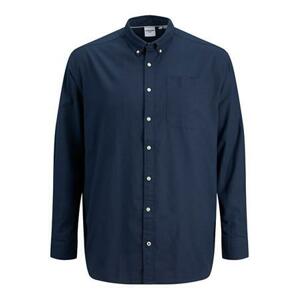 Jack&Jones PLUS Pánská košile JJEOXFORD Slim Fit 12190444 Navy Blazer 3XL, XXXL