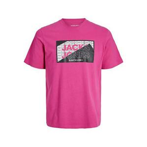 Jack&Jones Pánské triko JCOLOGAN Standard Fit 12242492 pink yarrow L