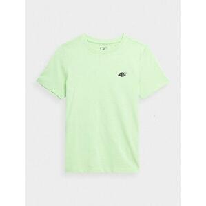 4F Chlapecké bavlněné tričko light green 134