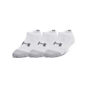 Under Armour Dětské sportovní ponožky Heatgear 3pk No Show Yth white S, Bílá