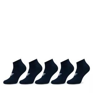 4F Chlapecké bavlněné ponožky - 5 párů navy 36-38, Tmavě, modrá