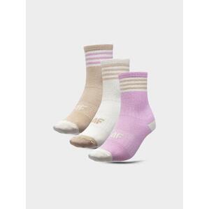 4F Dívčí bavlněné ponožky - 3 páry multicolour 36-38, Multicolor