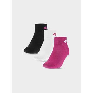4F Dívčí bavlněné ponožky - 3 páry multicolour 32-35, Multicolor