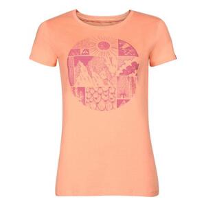 ALPINE PRO Dámské triko z organické bavlny ECCA peach pink varianta pb M, Oranžová