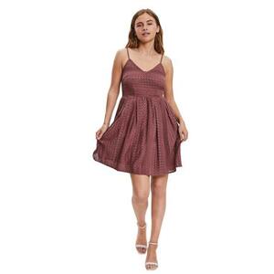 Vero Moda Dámské šaty VMHONEY Regular Fit 10220925 Rose Brown M