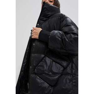 MOODO Prošívaná bunda s límečkem Velikost: XXL, Černá