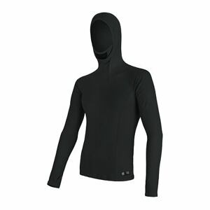 Sensor Merino DF triko dl. rukáv s kapucí černá