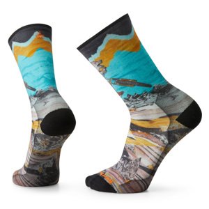 Smartwool BIKE ZERO CUSHION WOLF PRINT CREW multi color Velikost: XL ponožky