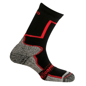 MUND PAMIR trekingové ponožky černo/červené Typ: 41-45 L
